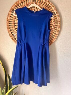 Classic Sleeveless Midi Dress in Royal Blue